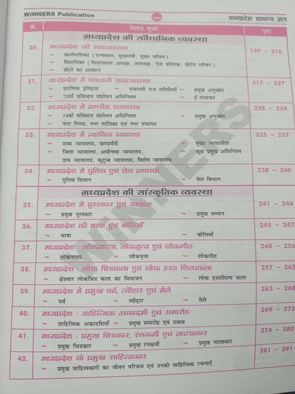 Winners Madhya Pradesh MPGK Samanya Gyan Book – 5th Edition Hindi Medium