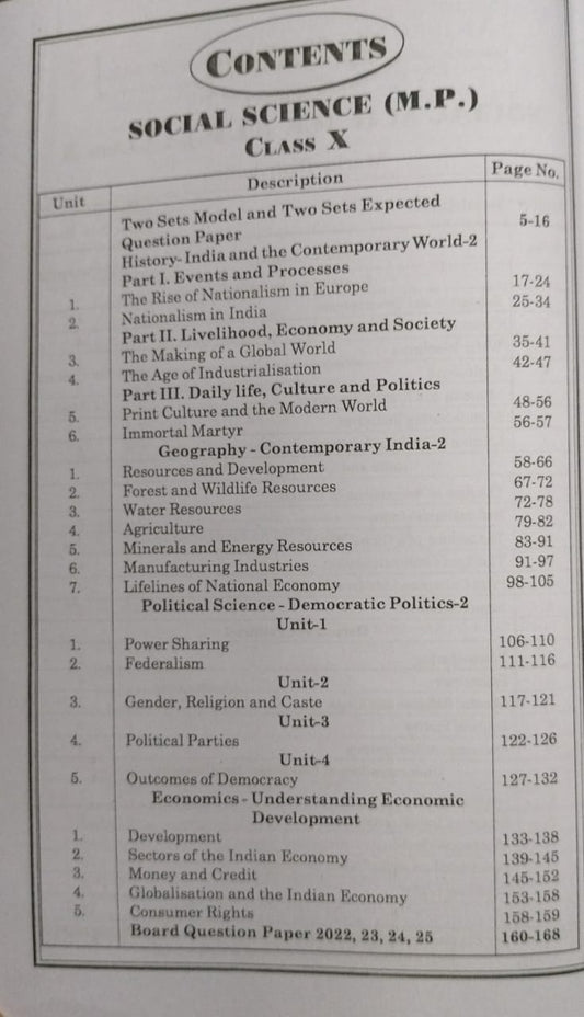 Navbodh  Pariksha Bodh Class 10 Social Science 2026 [English]