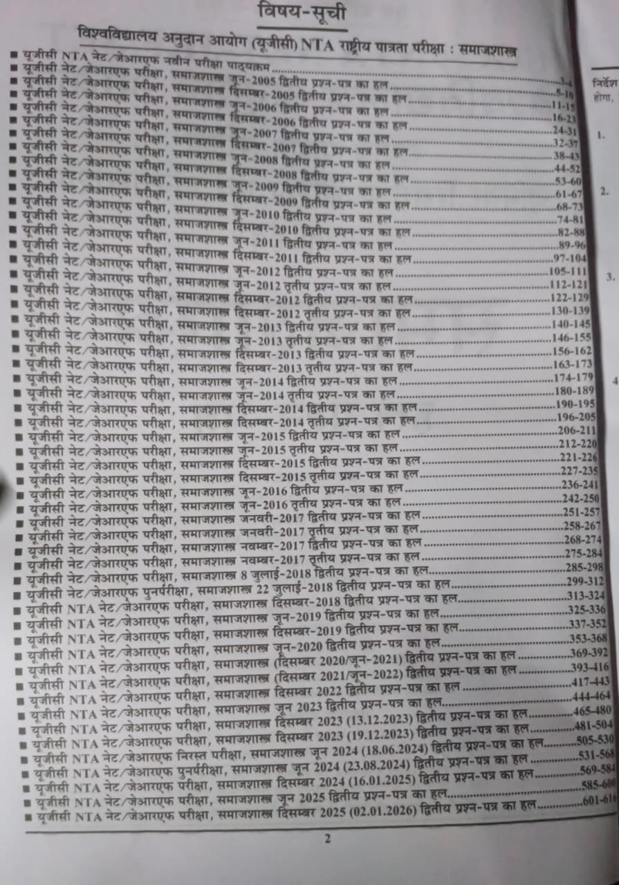 Youth NTA UGC-NET/JRF Samajshastra (Sociology) Solved Papers 2026-27 | (Hindi Medium)
