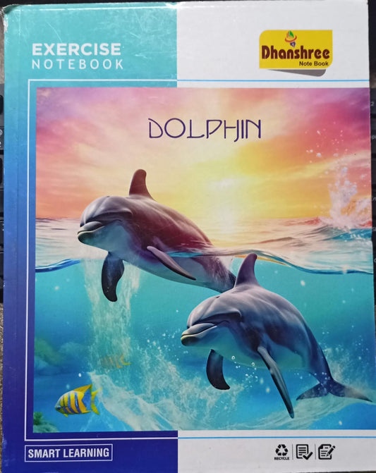 Dhanshree Dolphin Exercise Notebook, Single Line, A4 Size P.600