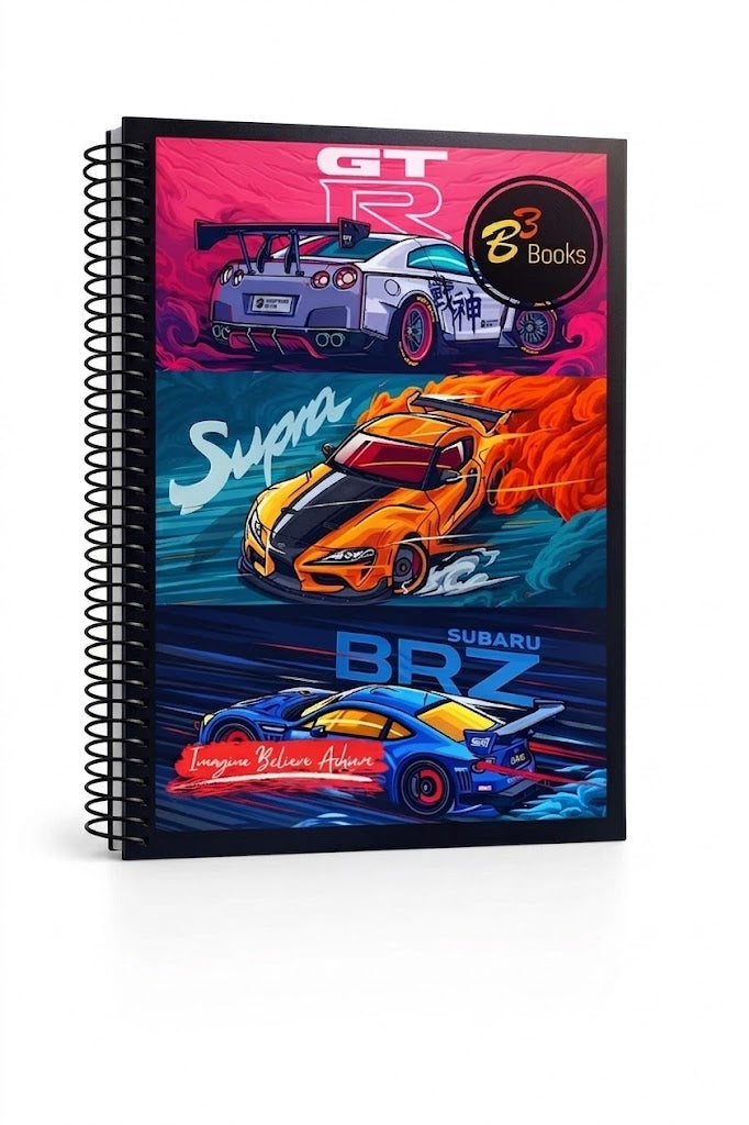 B3 Books Designer Spiral Notebook | White Ruled Pages | 200 Pages (Copy)