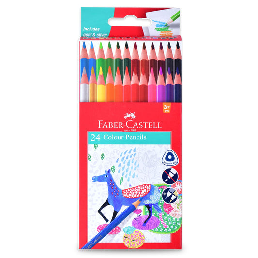 Faber-Castell Colour Pencils 24 Colours | Smooth & Vibrant Colour Pencils