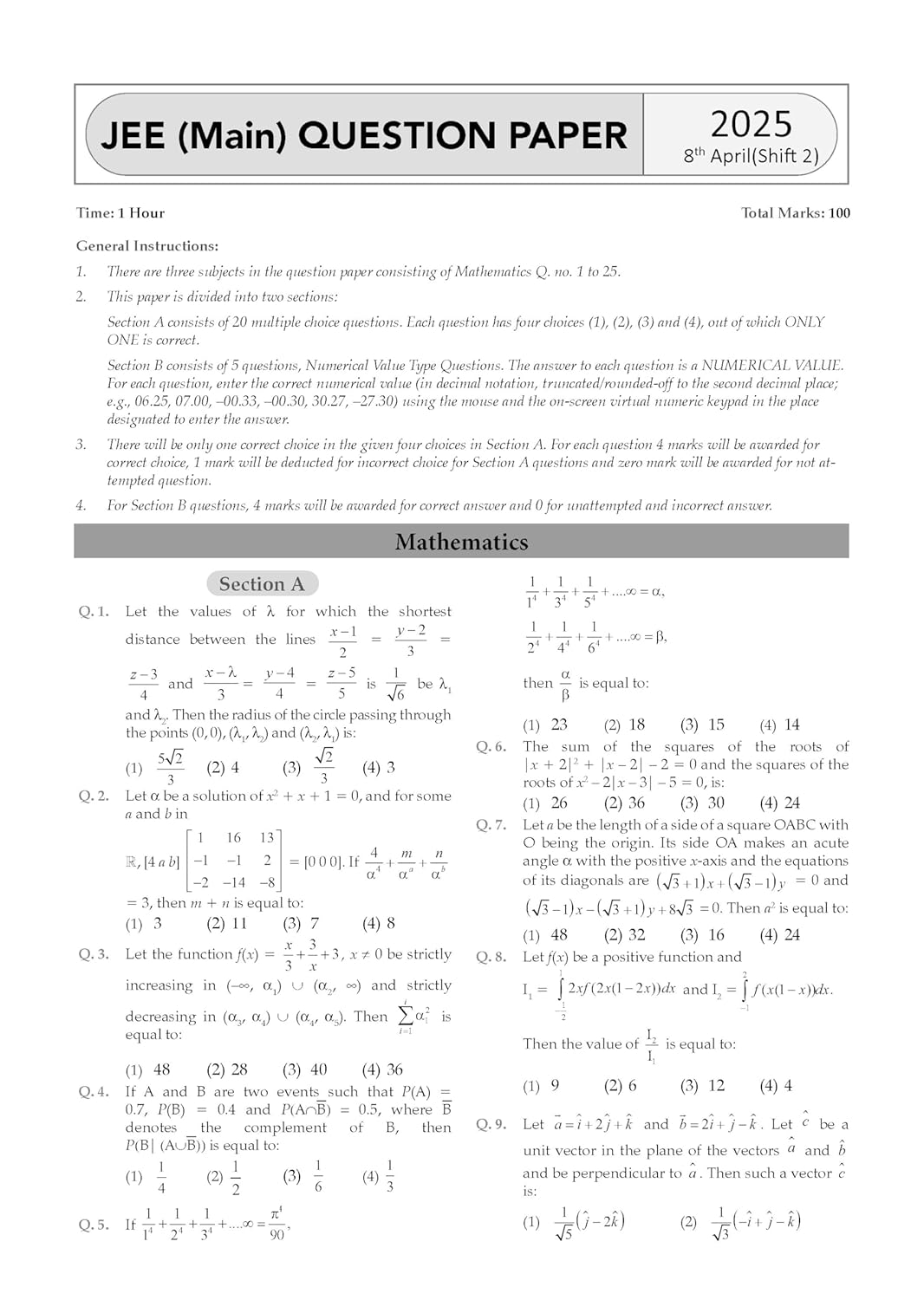 Oswaal Books JEE Challenge 1000+ Ultimate Practice Questions For JEE Main Mathematics (English Medium)