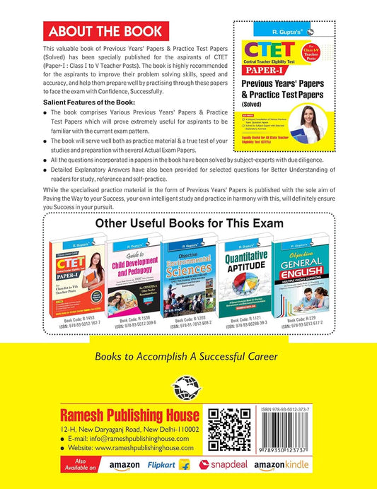 R. Gupta’s CTET Practice Test Papers & Previous Papers (Solved) | Paper‑1 (for Class 1 to 5 Teachers) English Medium