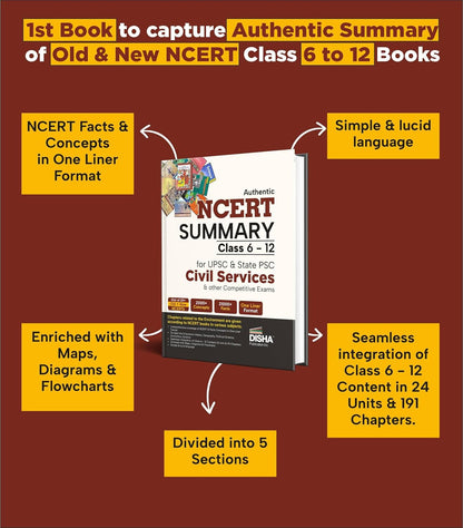 Disha Publication - Authentic NCERT Summary (Class 6–12) English Medium