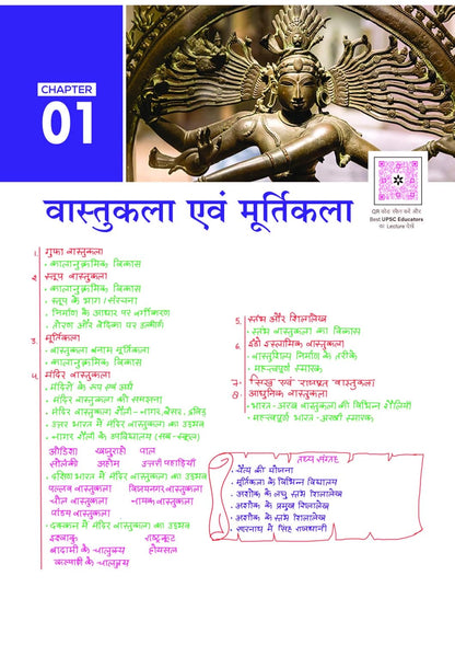 Arihant - PULSE 3.0 UPSC Prelims 2026 Handwritten Notes – Kala Evam Sanskriti | Hindi Medium