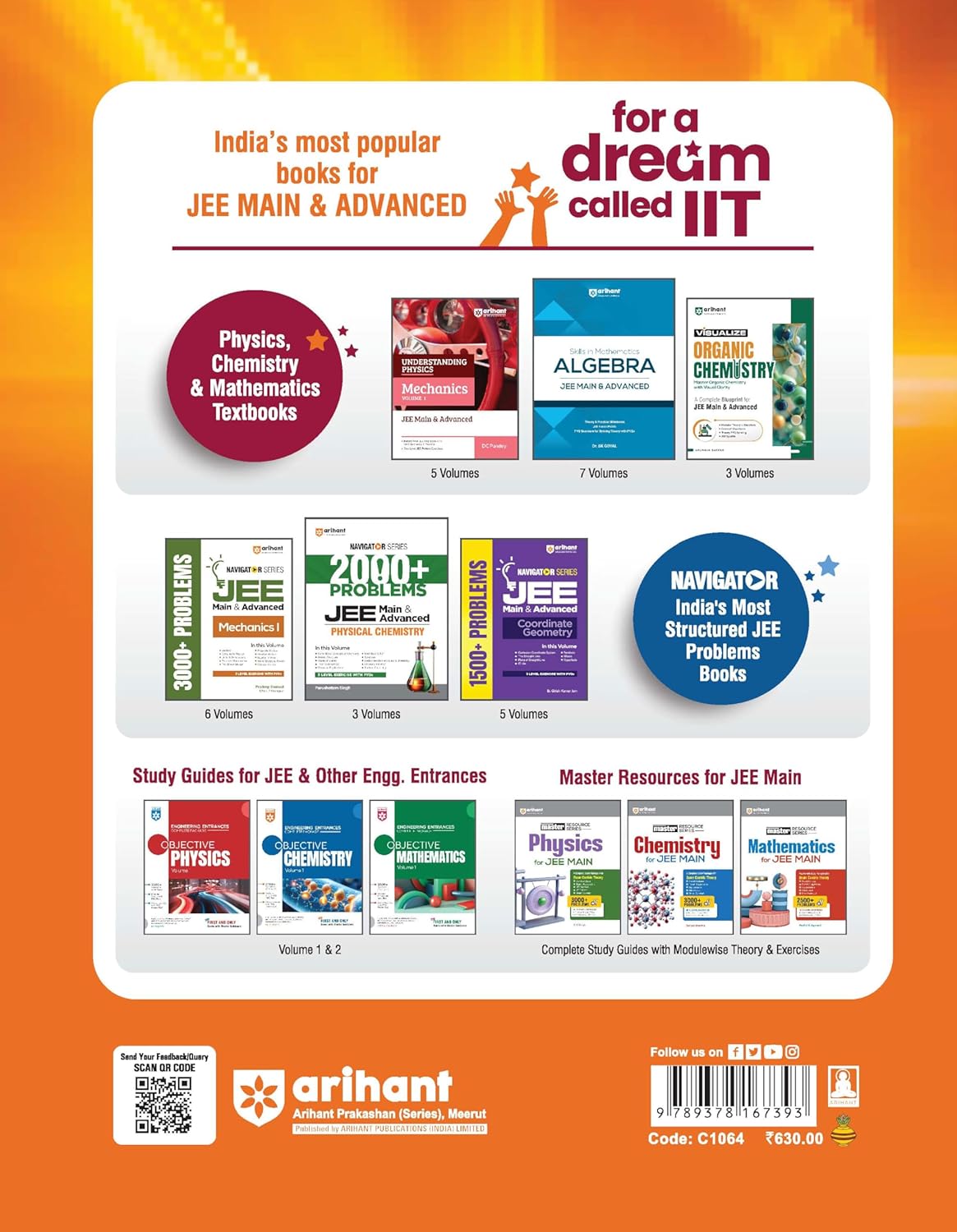 Arihant JEE Main Chemistry 8 Years Chapterwise, Topicwise & Levelwise 3000+ MCQ Edition 2027 (English Medium)