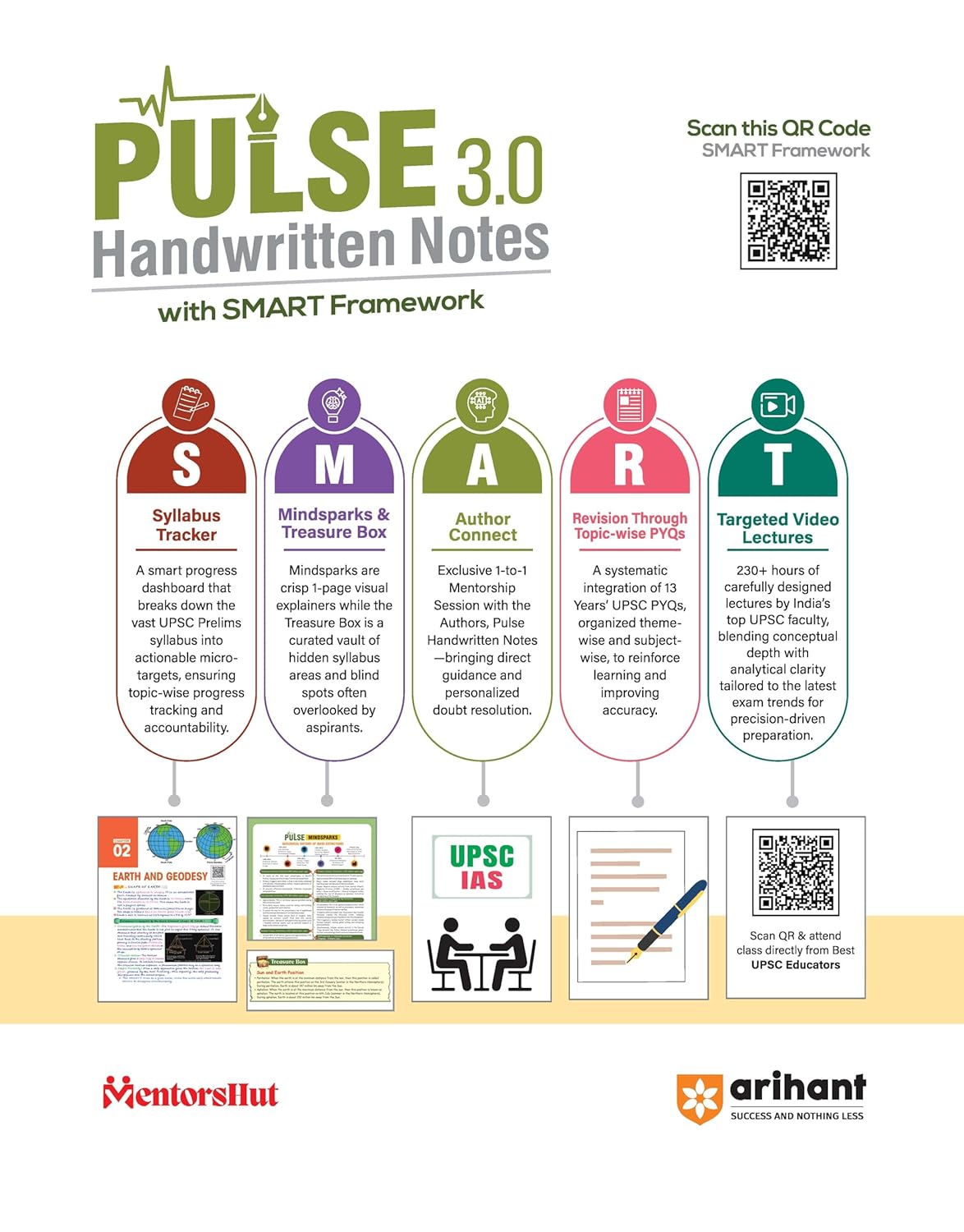 Arihant PULSE 3.0 UPSC Prelims 2026 Handwritten Notes – Conceptual Geography | English Medium