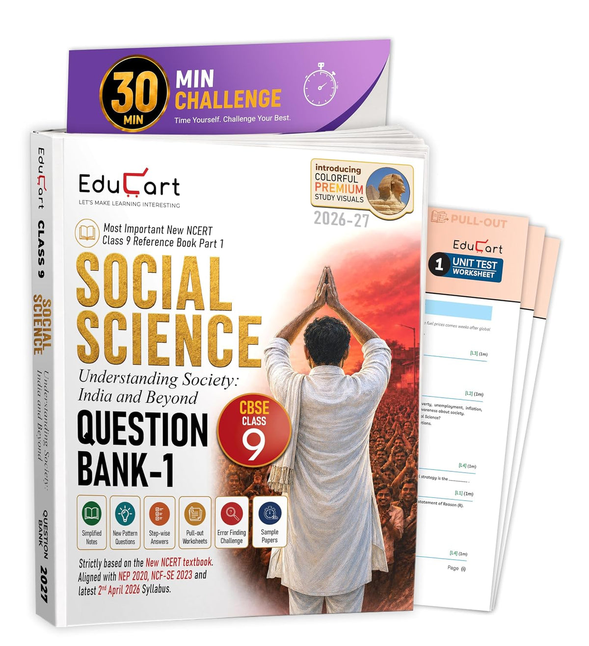 EduCart Social Science Question Bank Part 1 for Class 9 2026–27 (English Medium)