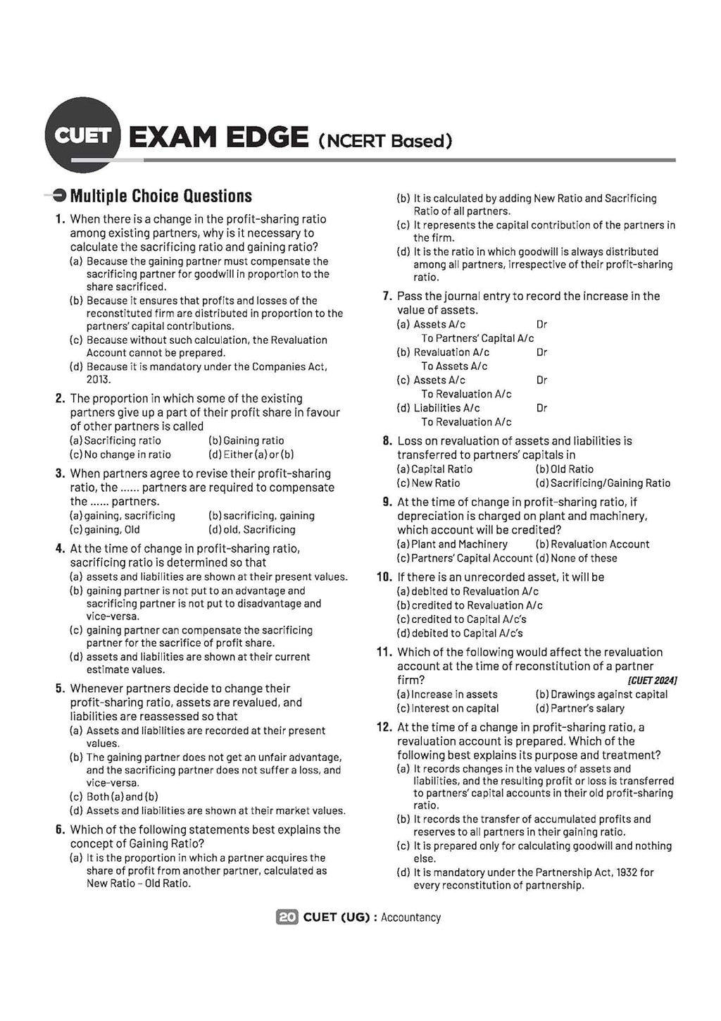 Arihant CUET UG 2026 Accountancy Chapterwise Notes & Question Bank | English Medium