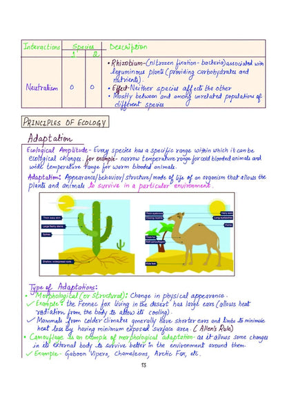 Arihant - PULSE 3.0 UPSC Prelims 2026 Handwritten Notes – Environment & Ecology | English Medium