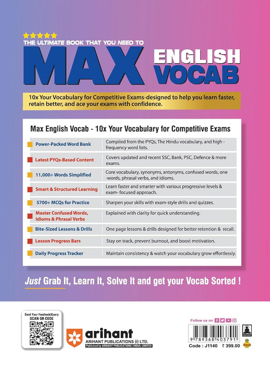 Arihant Max English Vocab By-Hasanuj Jaman (Bilingual)