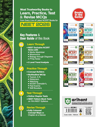 Arihant Master the NCERT Biology Class 11 for NEET (UG) 2026 | English Medium
