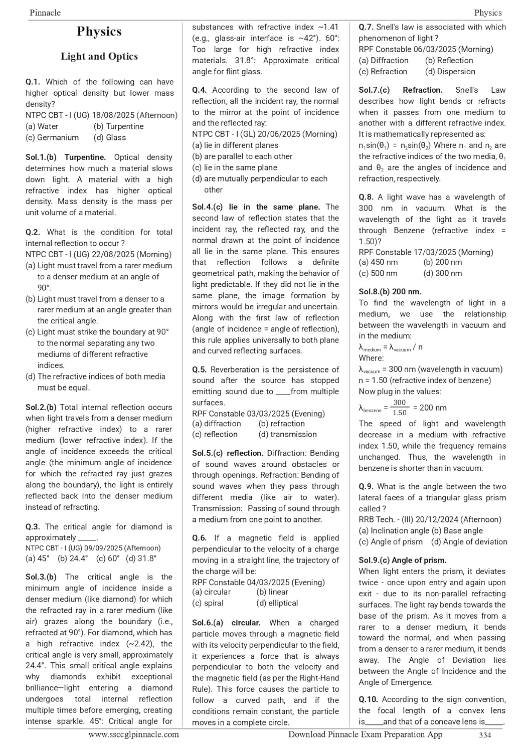 Pinnacle - Railway General Studies | 7100+ MCQs (PYQ) Chapter-wise (3rd Edition) English Medium
