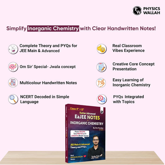 PW EaJEE Handwritten Notes for Inorganic Chemistry by Om Pandey |