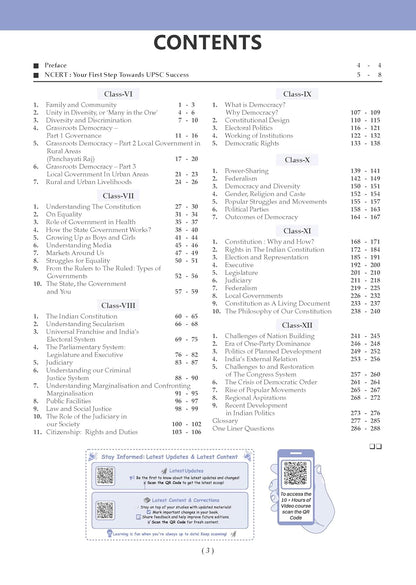 Oswaal NCERT One For All Book for UPSC & State PSCs | Indian Polity Classes 6-12 (Old & New NCERT Edition) Latest Edition