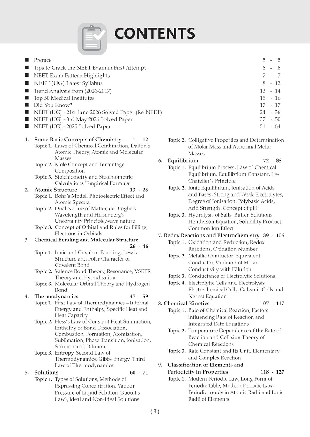 Oswaal NEET UG Chemistry 39 Years Chapter-wise & Topic-wise Solved Papers (1988–2026) (English Medium)