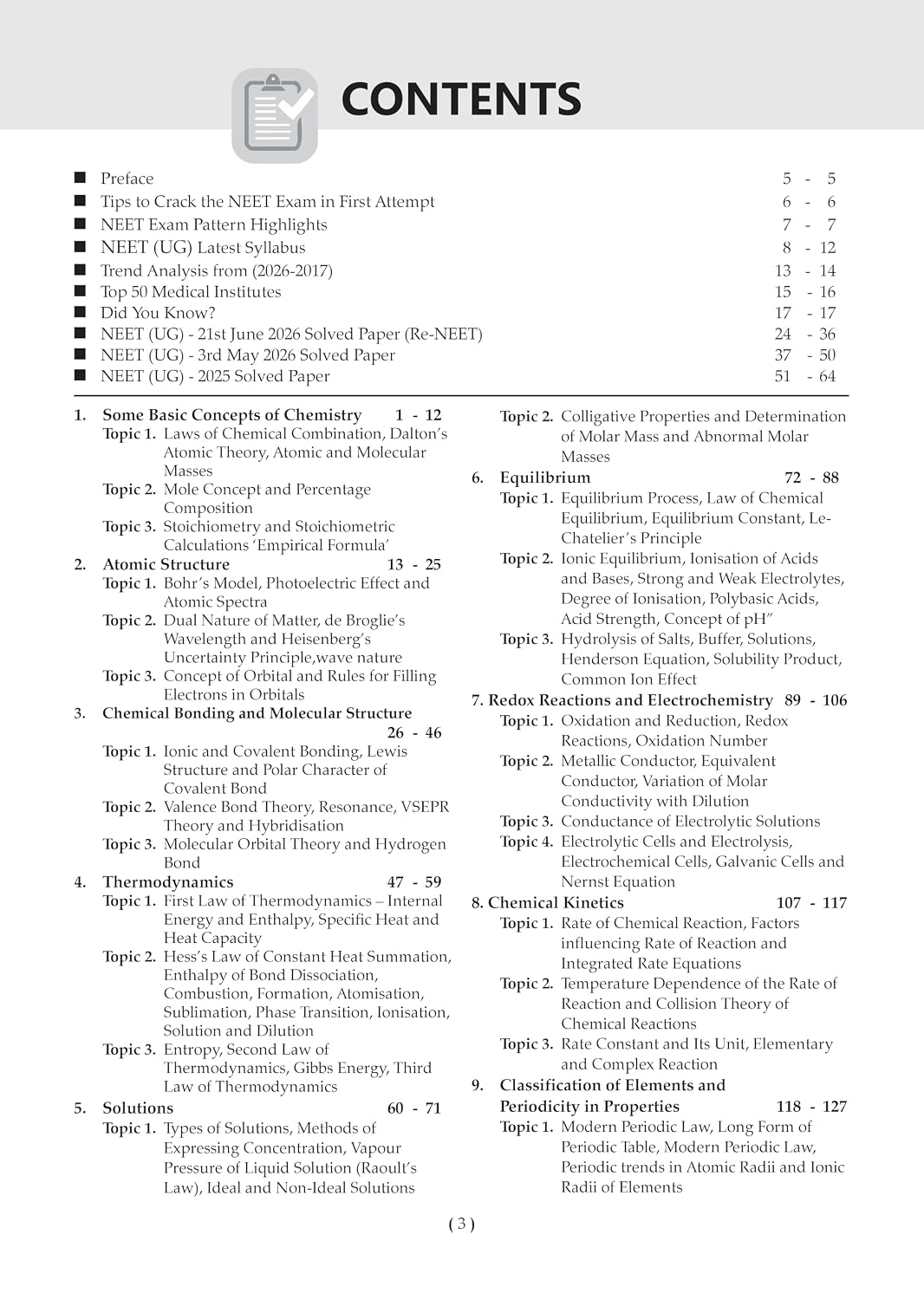 Oswaal NEET UG Chemistry 39 Years Chapter-wise & Topic-wise Solved Papers (1988–2026) (English Medium)