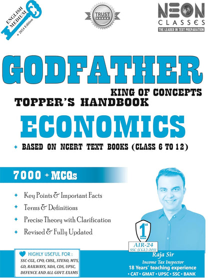 Neon Classes Godfather Topper’s Handbook General Studies (English) | Polity, History, Geography, Economics & Computer