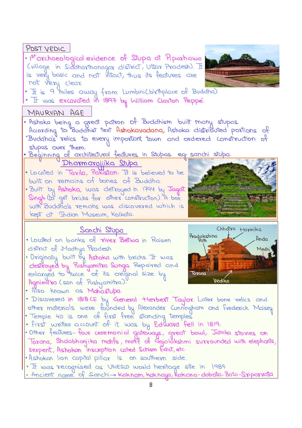 Arihant - PULSE 3.0 UPSC Prelims 2026 Handwritten Notes – Art & Culture | English Medium