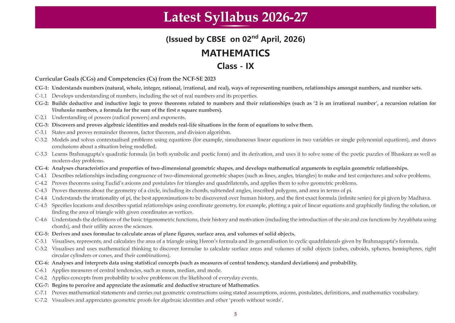 Oswaal CBSE Workbook Mathematics Part-I (Standard) Ganita Manjari Class 9 (English Medium)