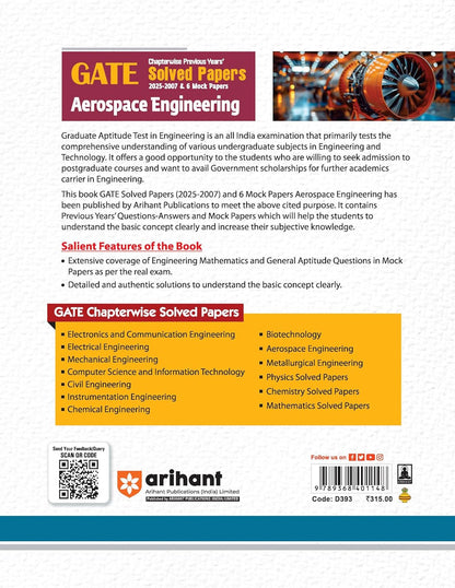 Arihant GATE Aerospace Engineering Solved Papers (English) By-Anshul Khandelwal