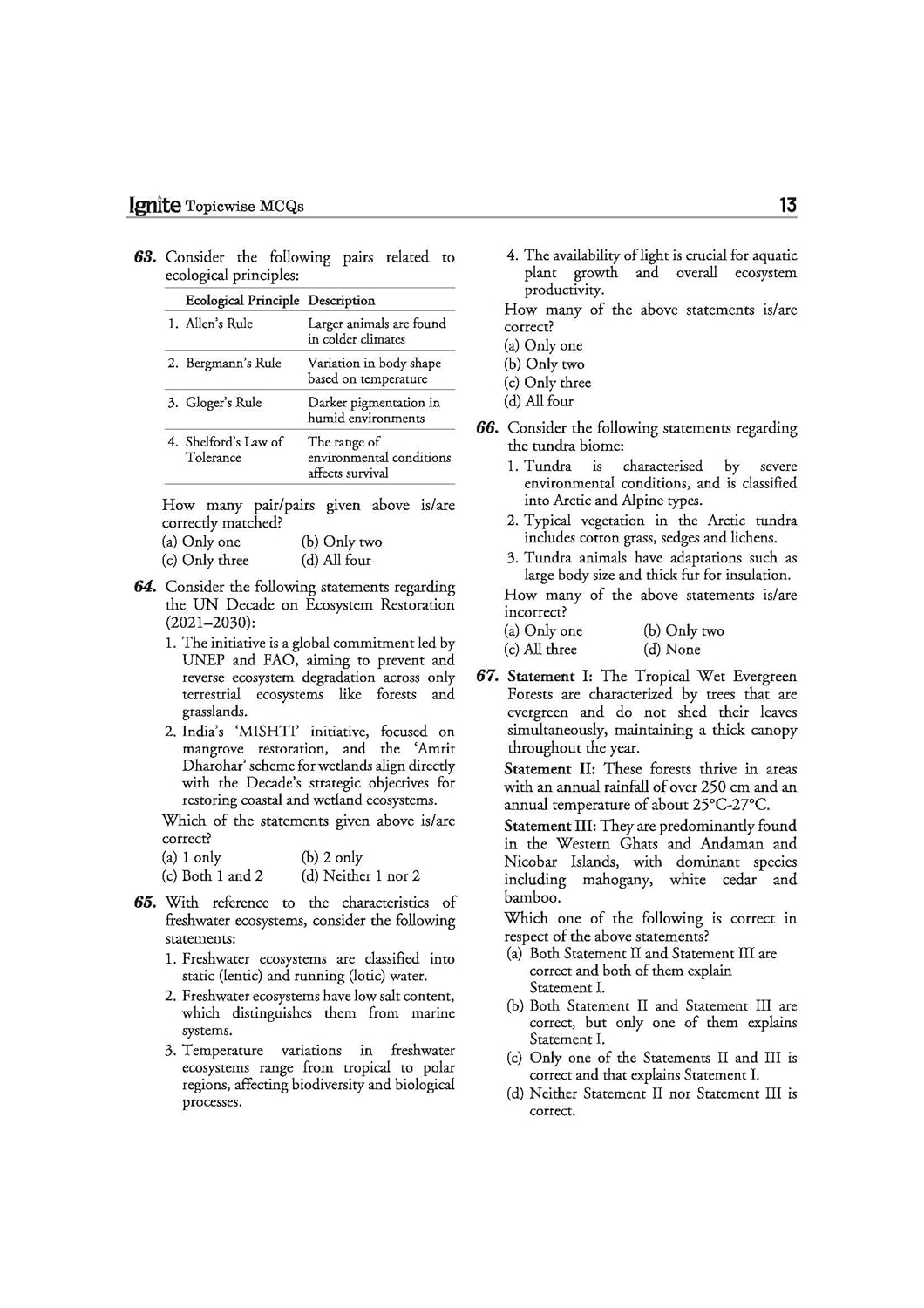 Arihant - Ignite Topicwise Environment & Ecology (750+MCQs with Explanations) English Medium