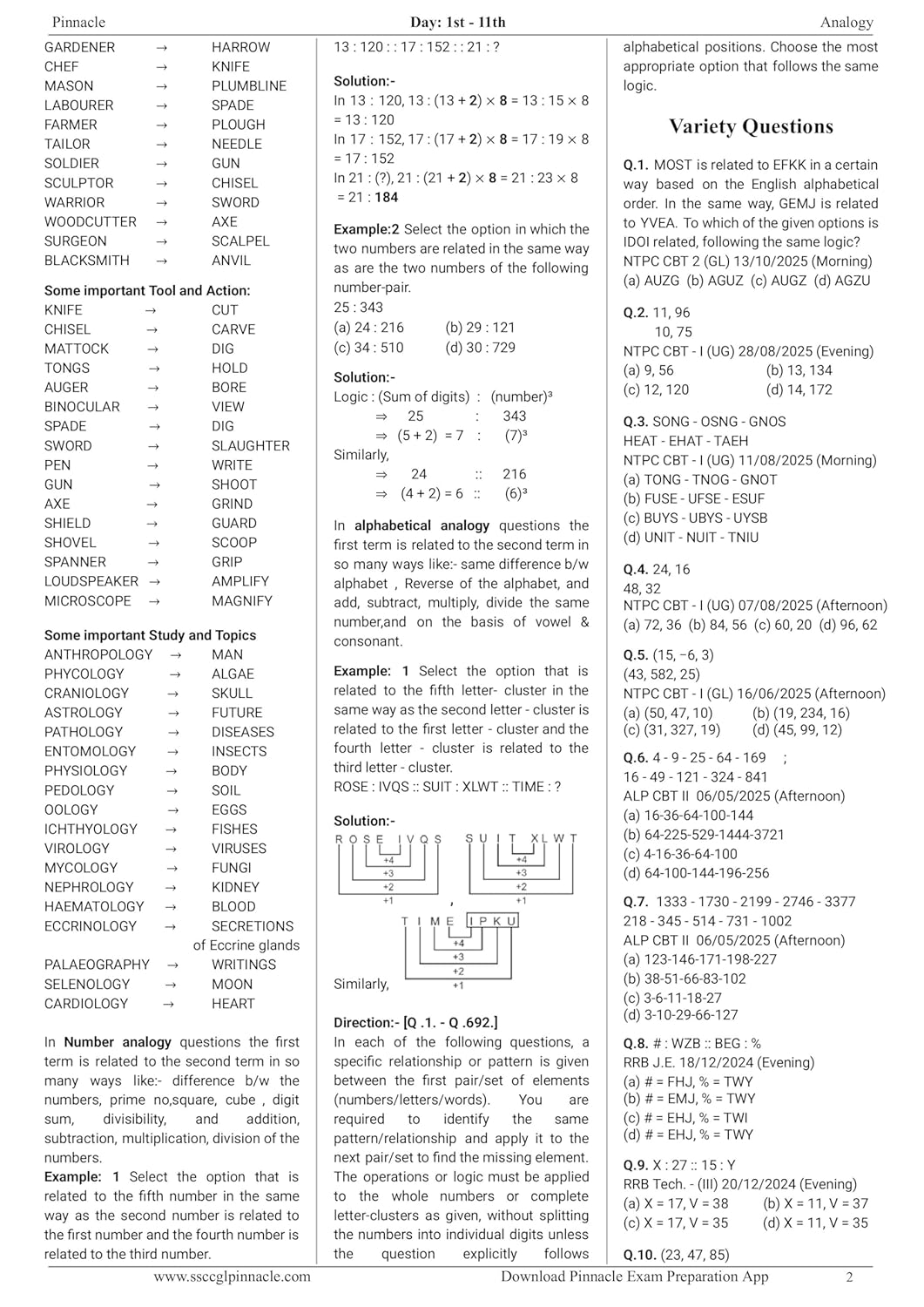 Pinnacle Railway Reasoning (3rd Edition) 6300+ MCQ (PYQ) Chapterwise (English Medium)