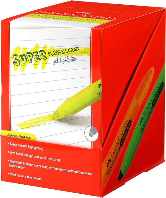 Faber-Castell Textliner Super Gel Crayons (15 Crayons, 4 Colours)