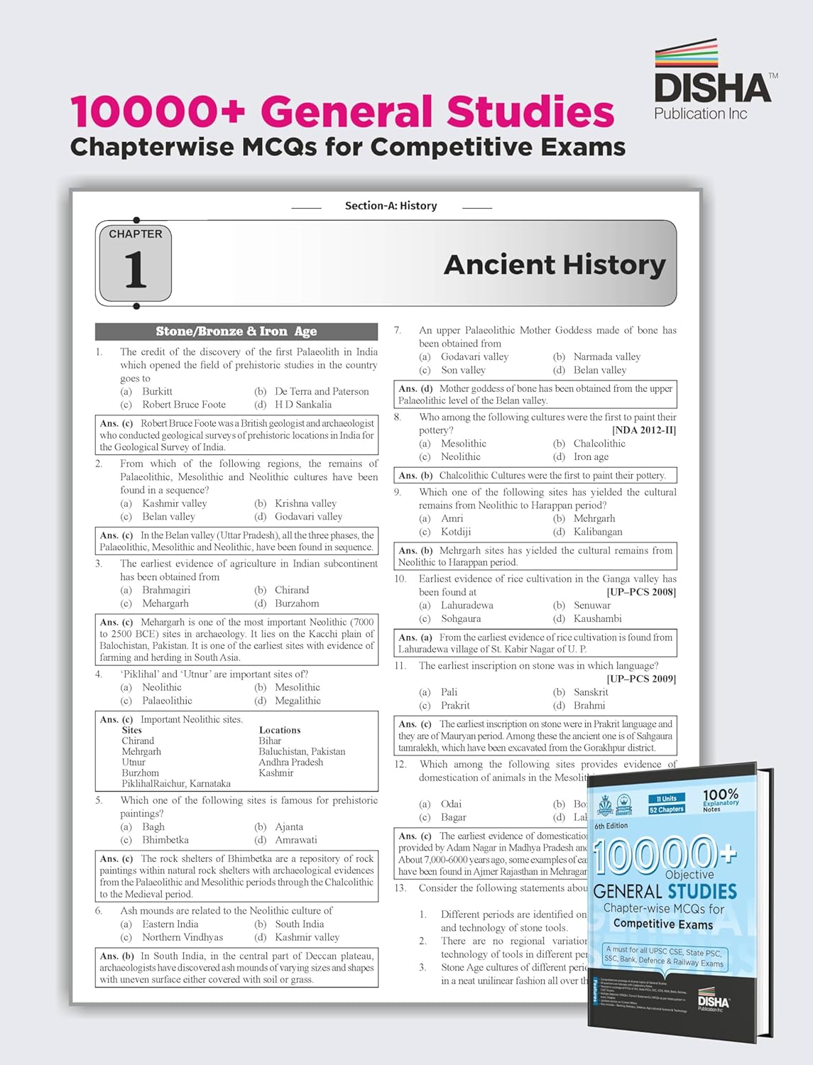Disha - 10000+Objective General Studies | Chapter-wise MCQs (6th Edition) English Medium