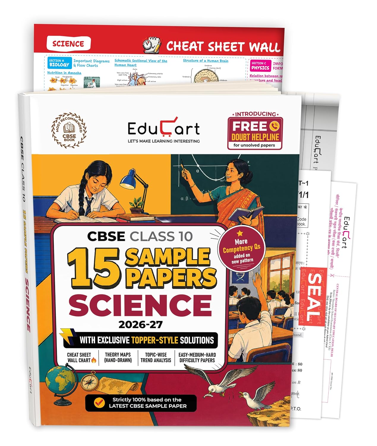EduCar Science 15 Sample Papers For Class 10 2026-27 (English Medium)