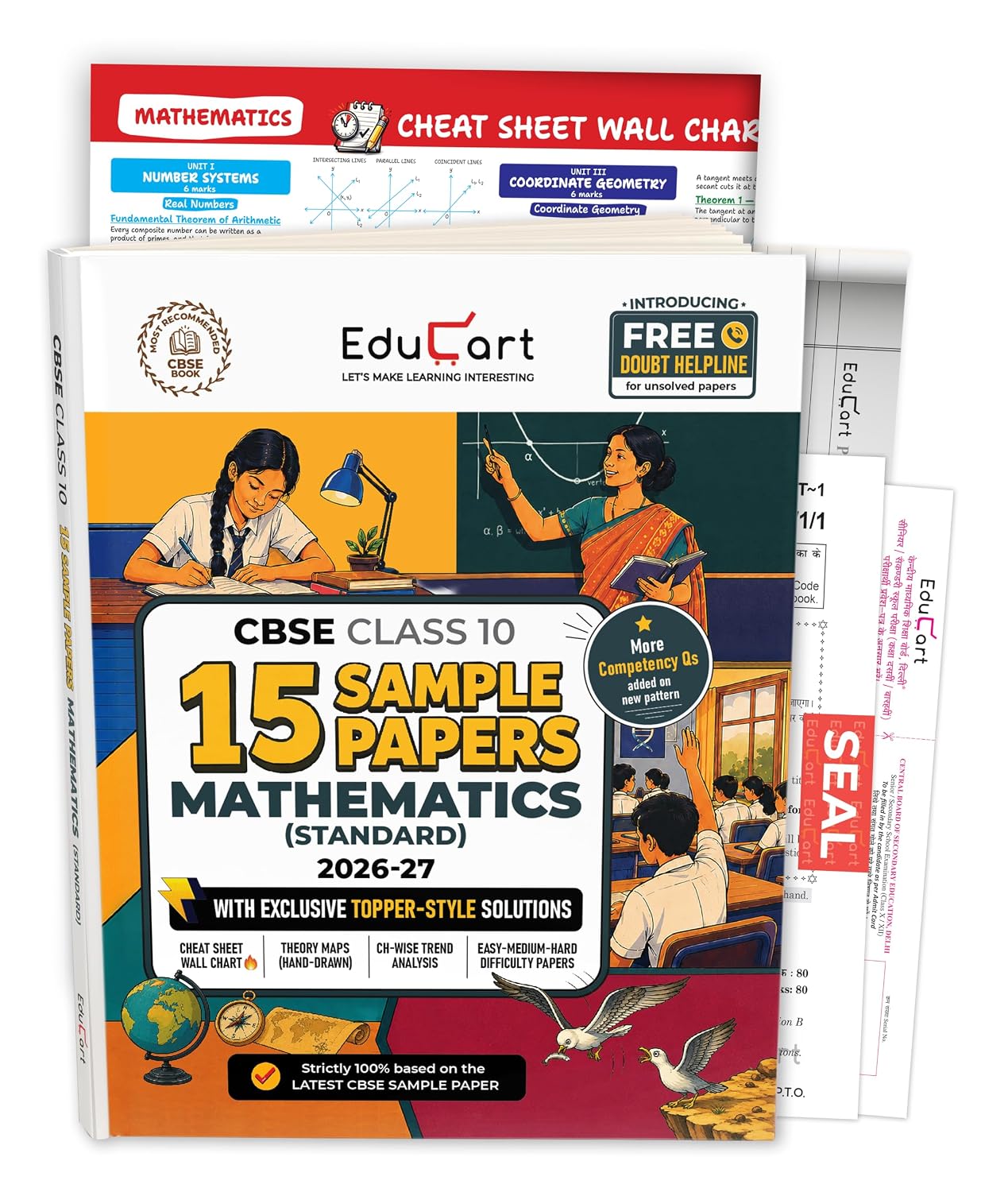 EduCart Mathematics (Standard) 15 Sample Papers For Class 10th 2026-27 (English Medium)