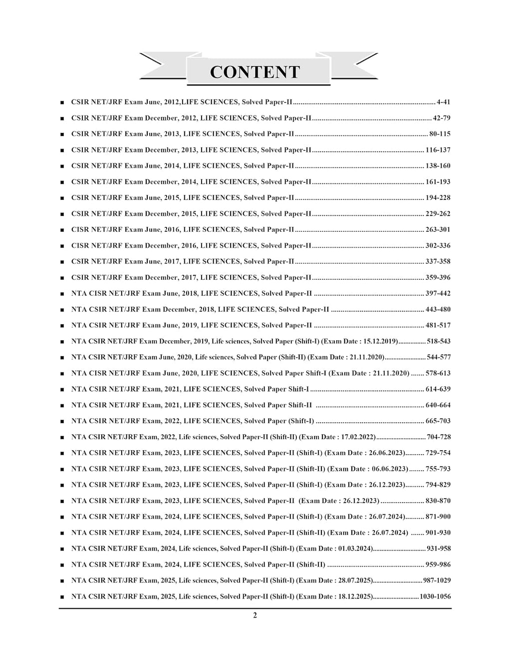 Youth NTA- CSIR NET/JRF Life Science Part B & C Solved Papers [June 2012 December 2025] (English Medium)