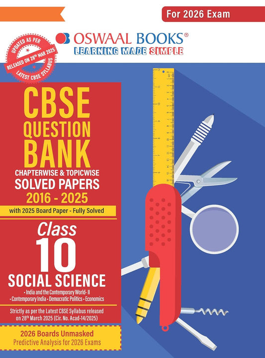 Oswaal CBSE Question Bank Class 10 Social Science |