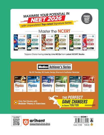 Arihant - 13 Years NEET (UG) Physics, Chemistry & Biology Chapterwise Topicwise Solved Papers [English]