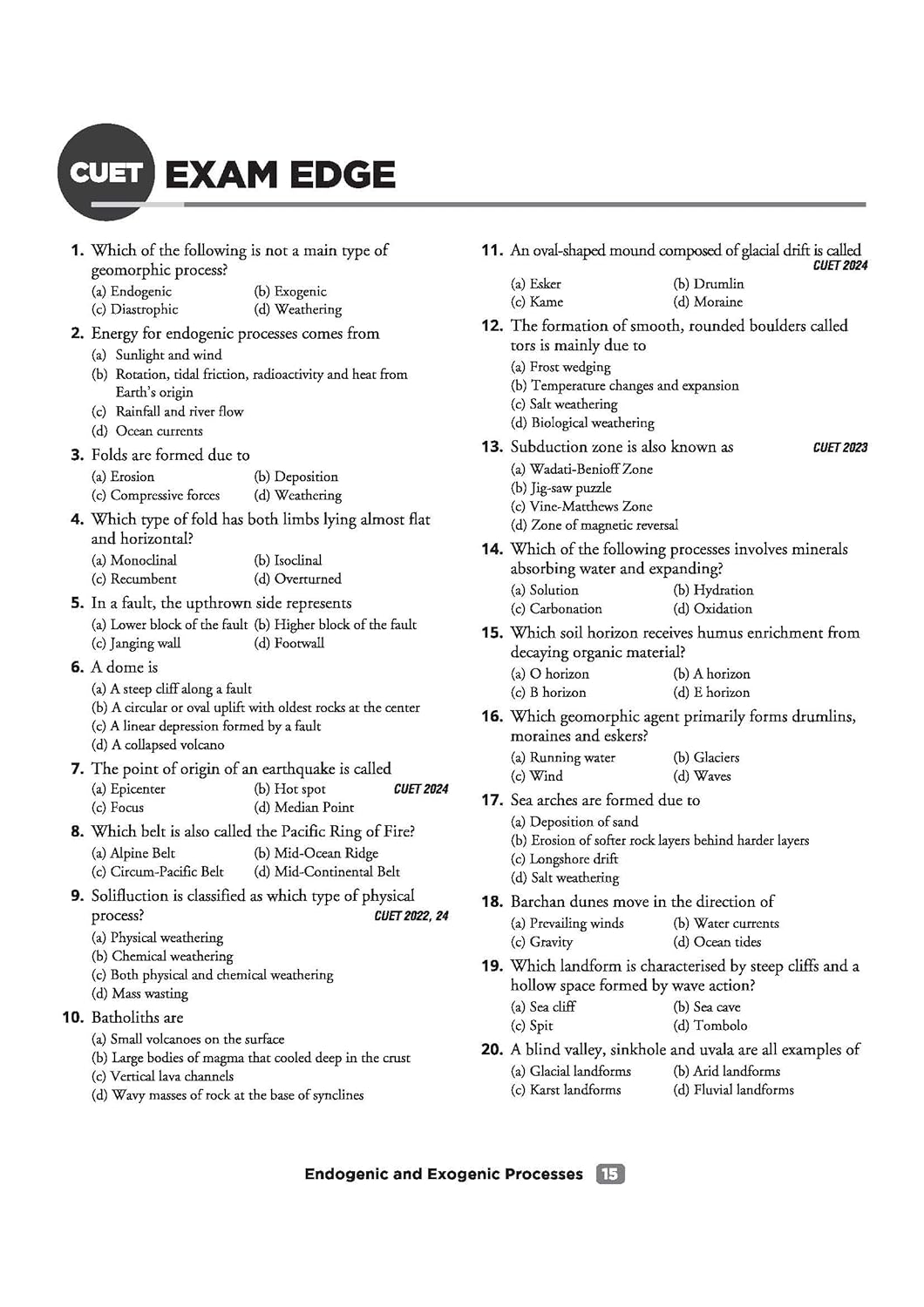 Arihant CUET PG 2026 Geography Chapterwise Notes & Question Bank | English Medium
