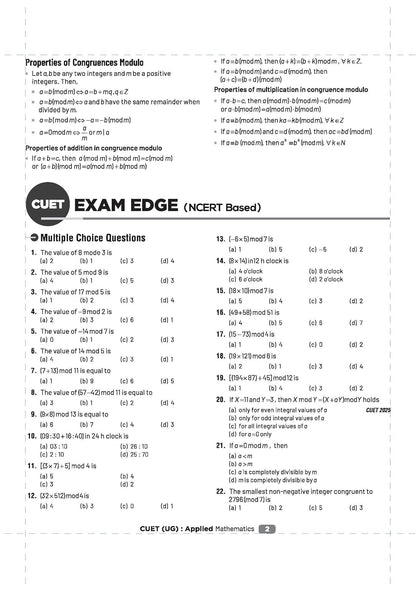 Arihant CUET UG 2026 Applied Mathematics | Chapterwise Notes & Question Bank | English Medium