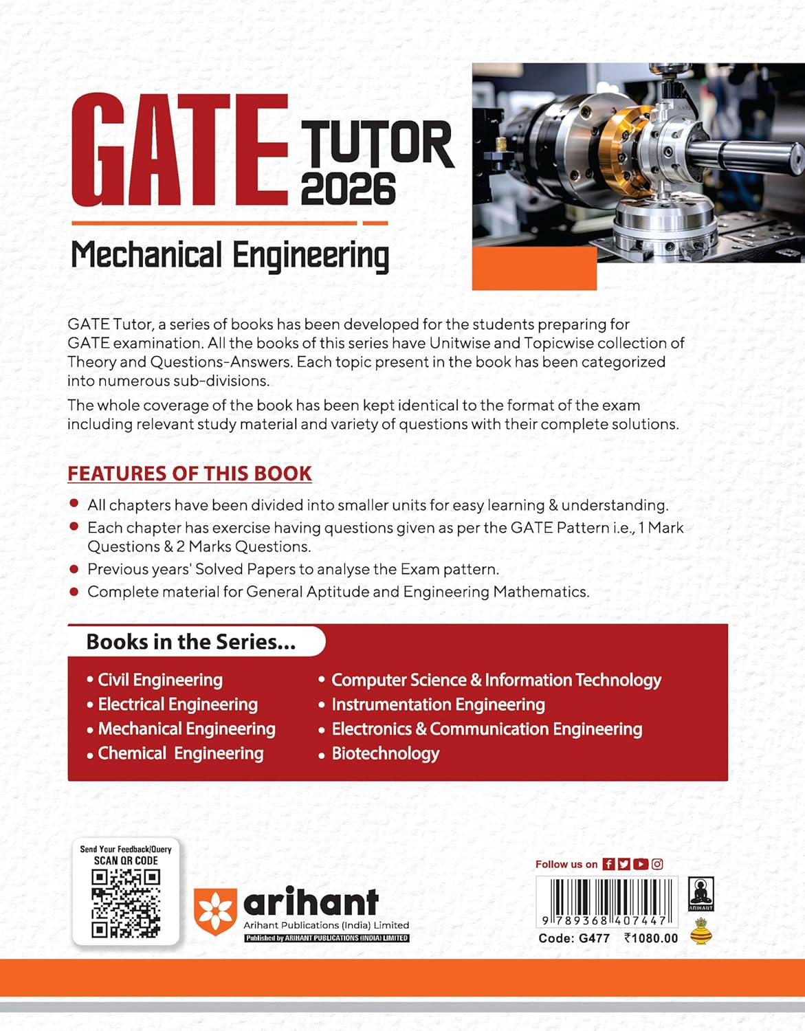 Arihant GATE TUTOR 2026 -Mechanical Engineering (English By-Er. Dinesh Nath Goswami