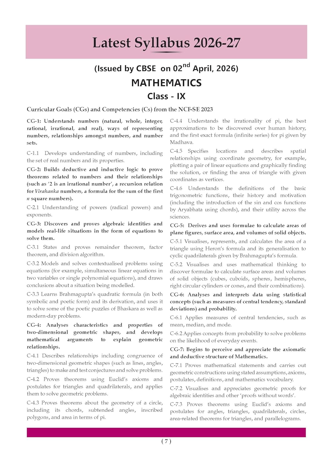 Oswaal CBSE Question Bank Chapter-wise & Topic-wise Class 9 Mathematics Ganita Manjari Part-1 Edition 2027 (English Medium)