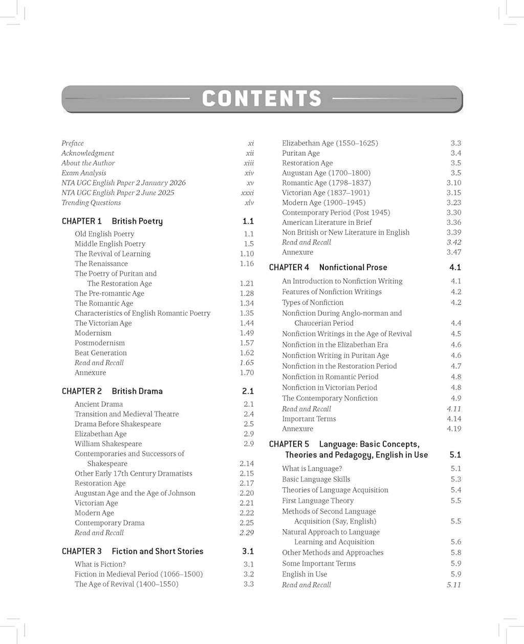 Pearson NTA UGC NET / SET / JRF English Paper II 2026 (6th Edition) Vineet Pandey