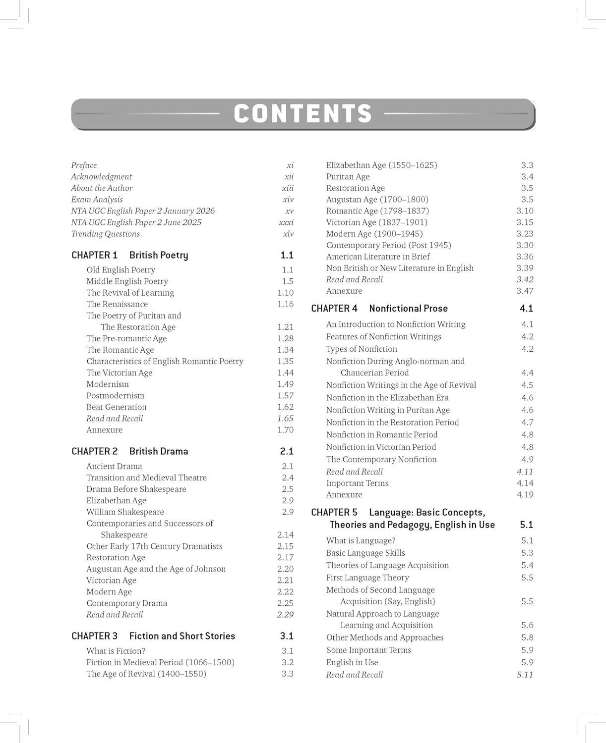 Pearson NTA UGC NET / SET / JRF English Paper II 2026 (6th Edition) Vineet Pandey