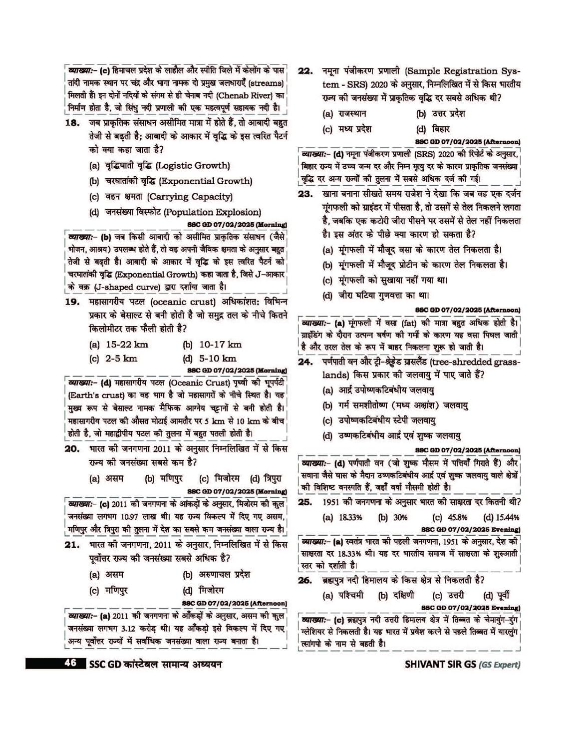 Rakesh Yadav - SSC–GD Constable Samanya Adhyayan by Shivant Sir GS (1st Edition) Hindi Medium