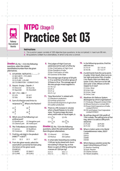 Arihant RRBs NTPC 30 Practice Sets CBT (Stage I) 2025–26 | English Medium