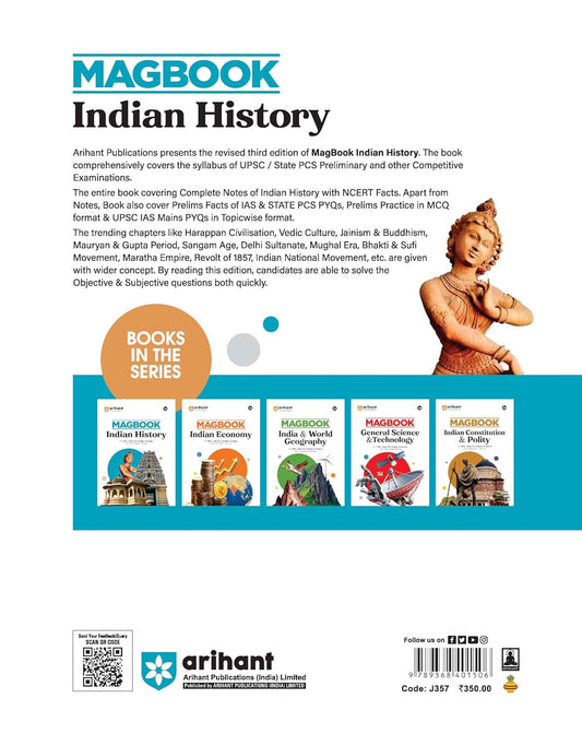 Arihant Magbook Indian History Exam 2025–26 | 3rd Edition | English Medium