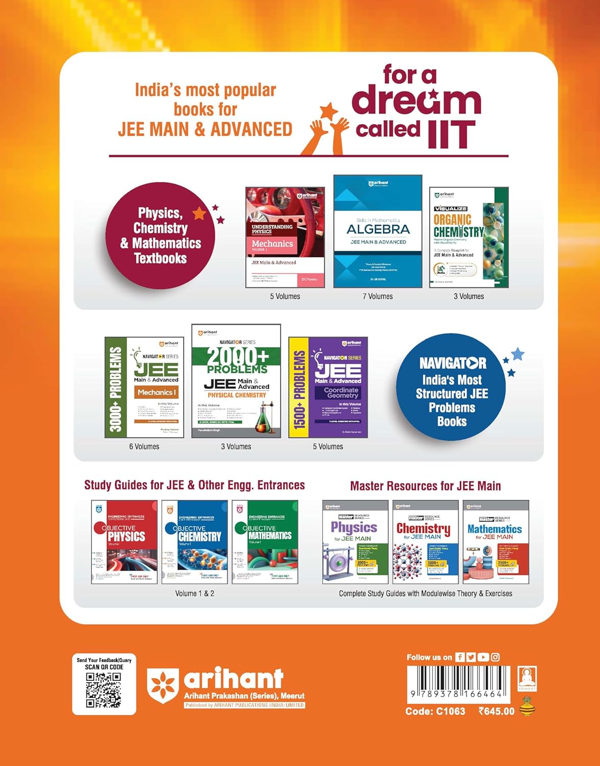 Arihant 8 Years JEE Main Physics Chapterwise, Topicwise & Levelwise 3000+ MCQs Edition 2027 (English Medium)