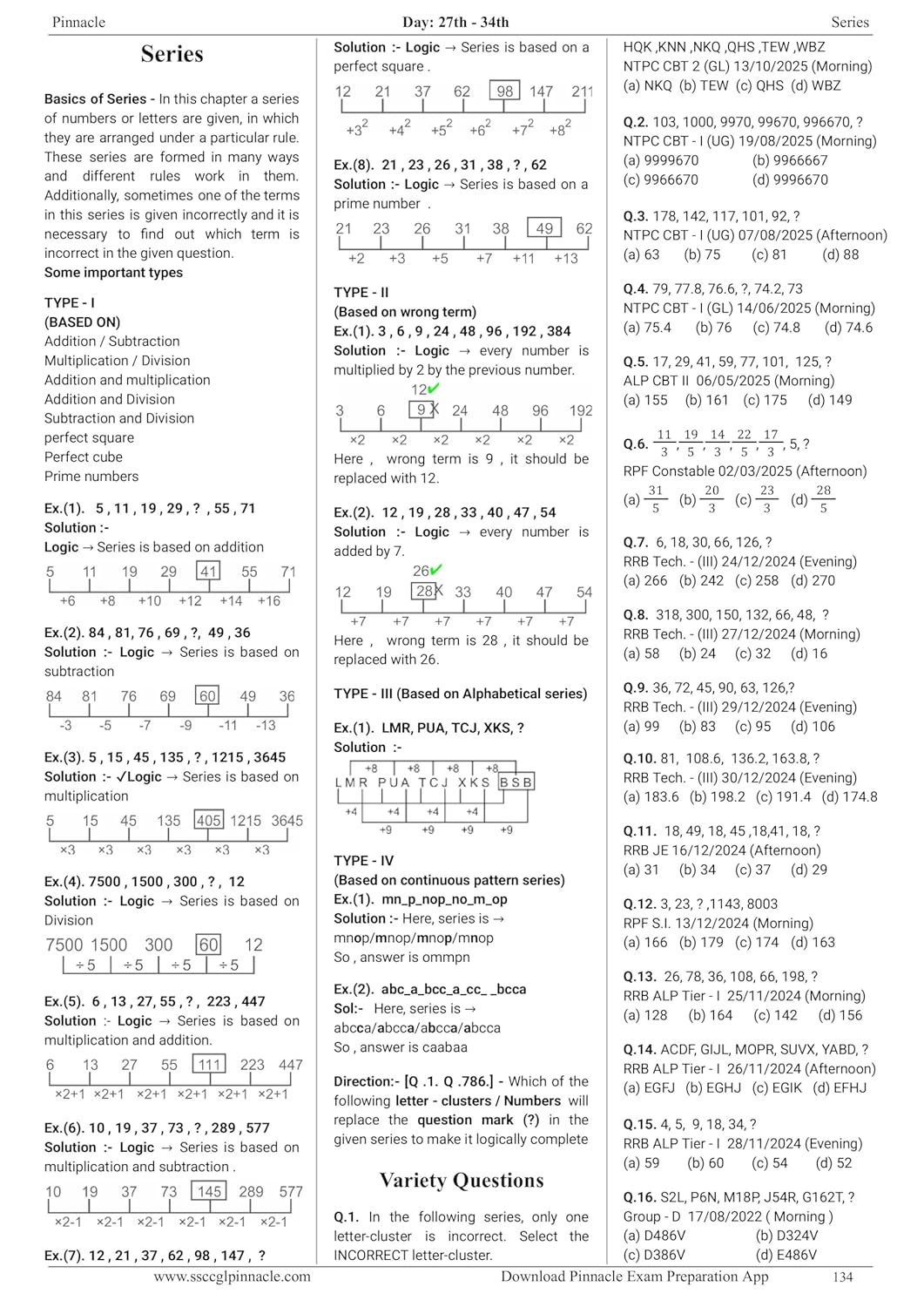 Pinnacle Railway Reasoning (3rd Edition) 6300+ MCQ (PYQ) Chapterwise (English Medium)