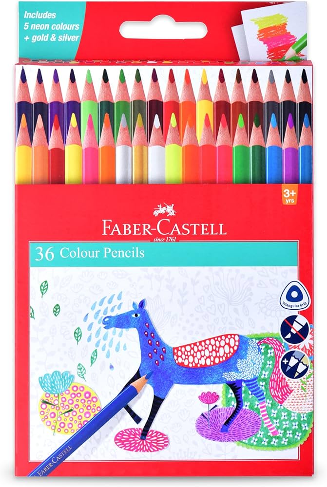 Faber-Castell Colour Pencils 36 Shades | Rich & Vibrant Colours