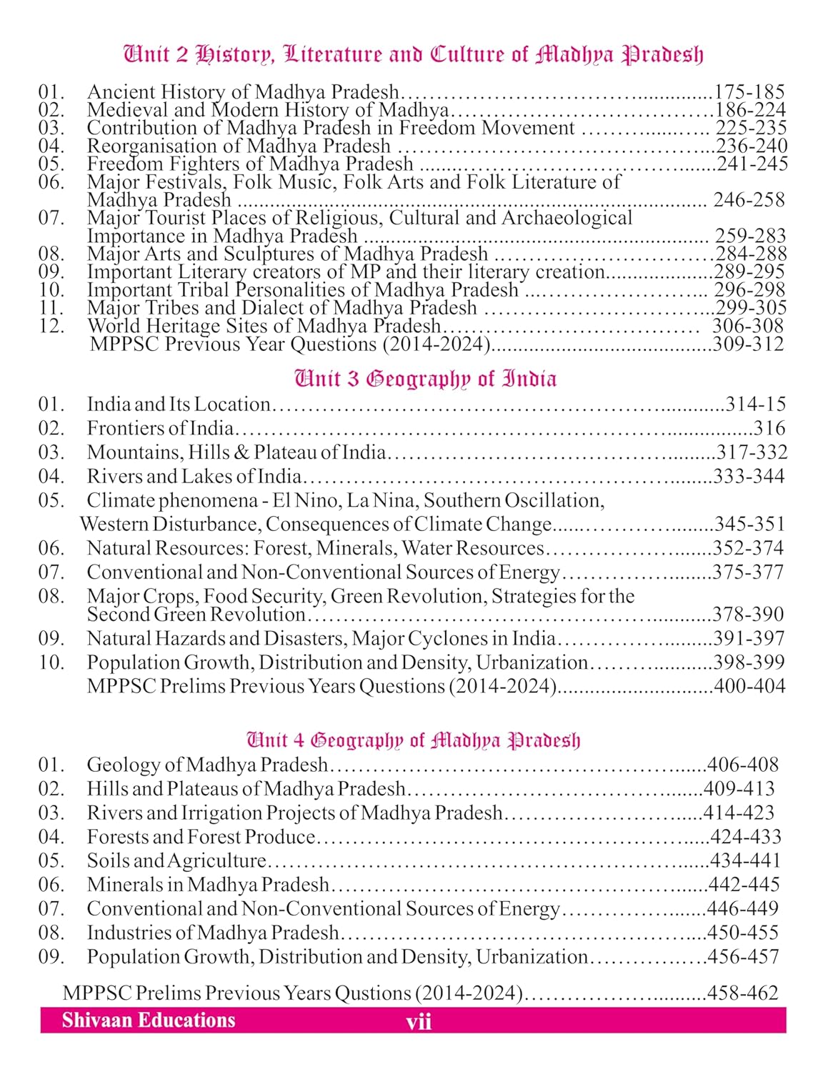 Shivaan’s Rapid Fire Volume 1 | 2nd Edition | MPPSC Prelims Unit 1–5 (English)