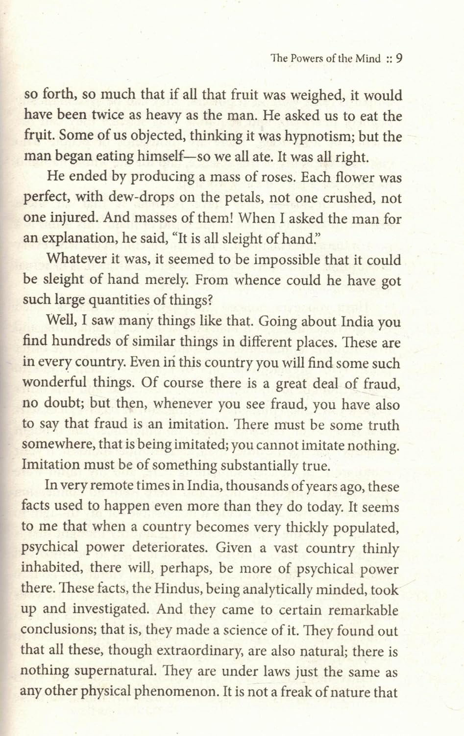 The Power of the Mind – Swami Vivekananda (paperback english )