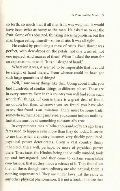 The Power of the Mind – Swami Vivekananda (paperback english )